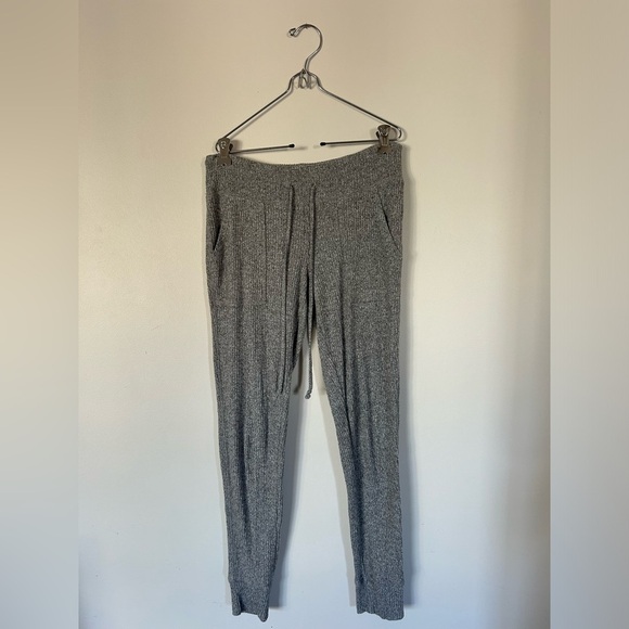 Aerie Gray Cotton Leggings Large Grey - Picture 2 of 7